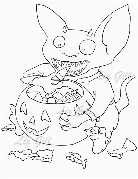 Halloween Goblin Coloring Pages To Print Coloring Pages
