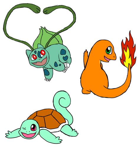 Bulbasaur Charmander Squirtle Sketches By Rainbowpanda101 On Deviantart