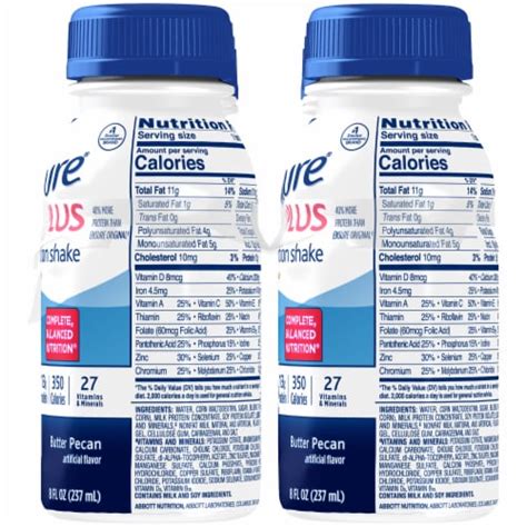 Six 8 oz bottles of butter pecan flavored nutrition shake. Smith's Food and Drug - Ensure Plus Butter Pecan Ready-to ...