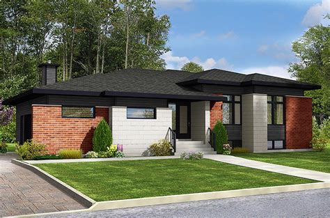Plan 90291pd 3 Bed Modern Ranch Home Plan Ranch House Exterior