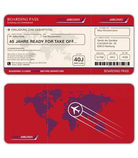 Kostenlos tickets online erstellen canva mit. Einladung Flugticket Vorlage Kostenlos