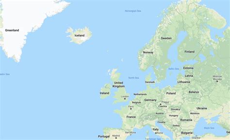 Iceland On Map Of Europe World Map