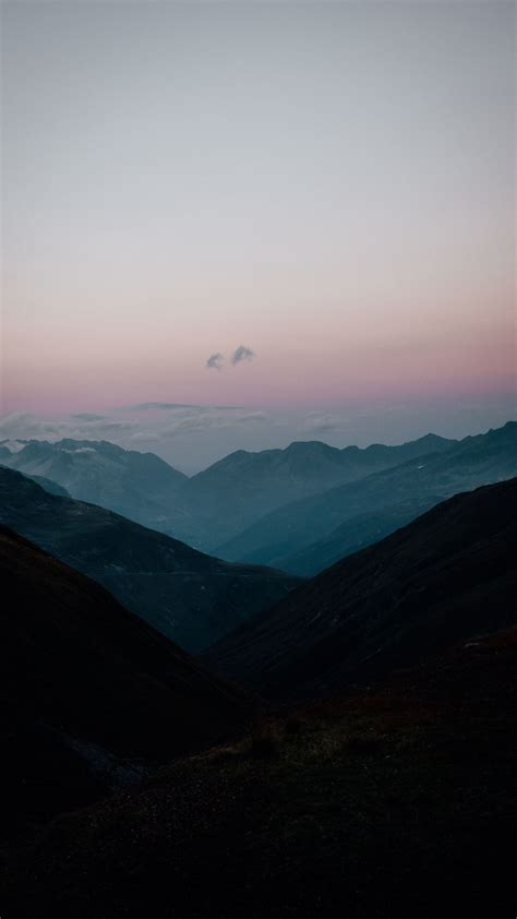 Peaceful Morning Horizon Sunrise Mountains 1080x1920 Wallpaper