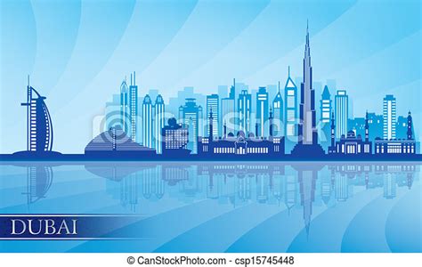Dubai silhouette skyline , city building png clipart. EPS Vector of Dubai city skyline detailed silhouette ...