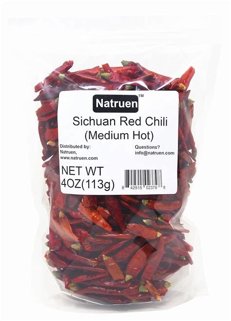 Buy Natruen Whole Dry Szechuan Chinese Red Chili Pods 4oz Medium Hot