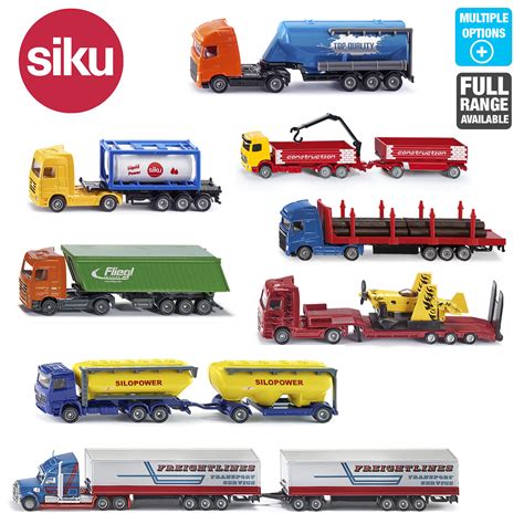 Siku Miniature Scale 187 Diecast Model Trucks Trailers Wagons Toys Age