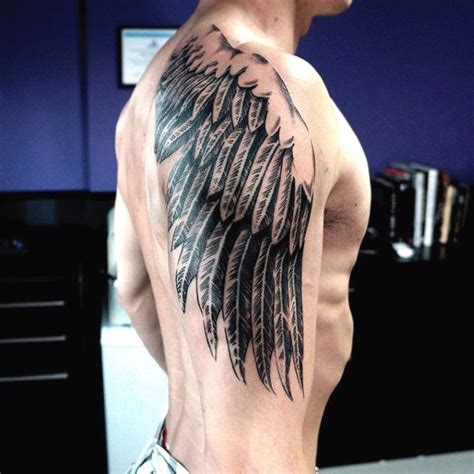 Male Dragon Wing Tattoo On Upper Arm Alas Tattoo Tatoo 3d Tattoo Son Wing Tattoo Arm Eagle