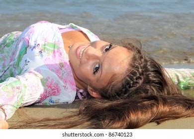 Sexy Hot Brunette Bikini Model On Stock Photo Shutterstock