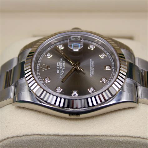 Rolex Datejust 41 Ref 126334 Grey Diamond Dial Fullset 2020 Full