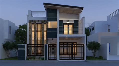 Proposed Two Storey Residential Building With A Facade Of Mixed Modern