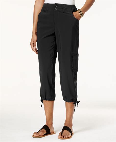 Lyst Style And Co Cargo Capri Pants Only At Macys In Black