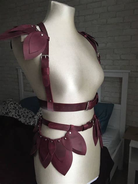 Leather Harness Skirt Dress Belt Woman Elegant Leather Skirt Etsy