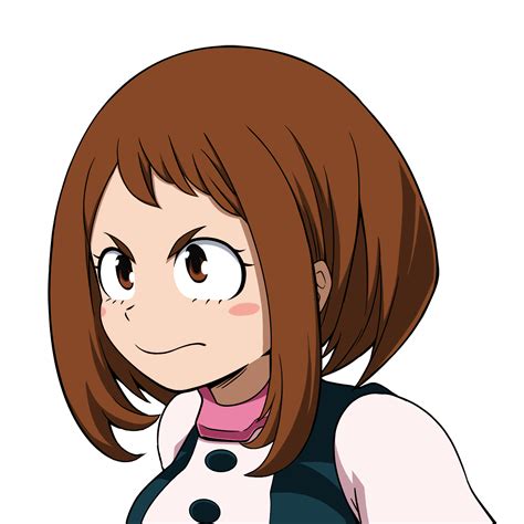 Uraraka Ochako Boku No Hero Academia Highres Official Art 1girl Breasts Brown Eyes Brown