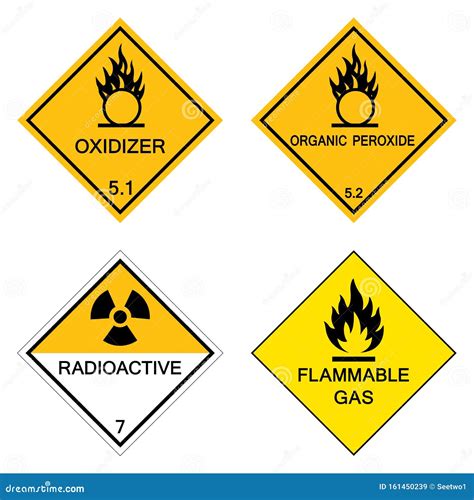 Warning Hazardous Chemicals Sign On White Background Vector