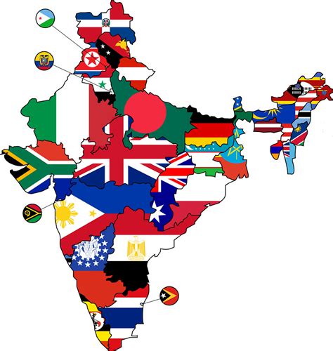 Flag Map Of Indian States A Map Of India With Each State Flickr