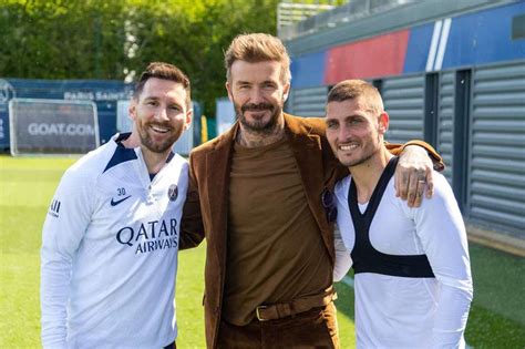 David Beckham A Rendu Visite Aux Parisiens Paris Saint Germain