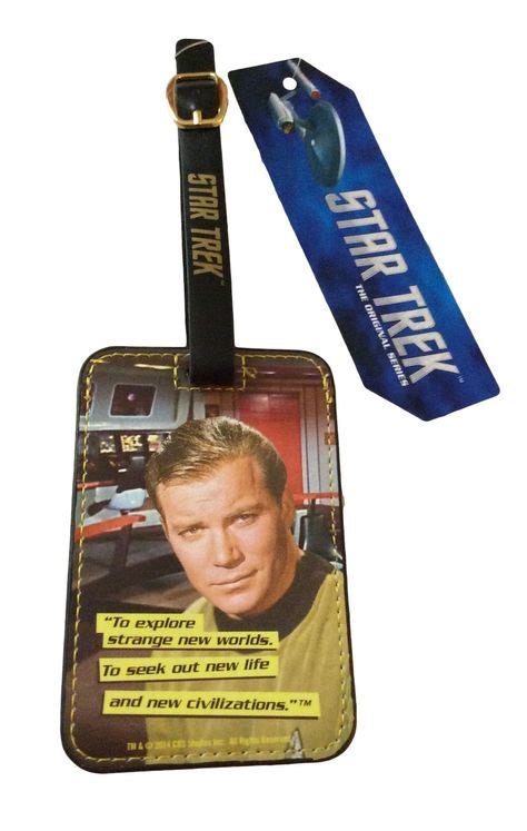 Star Trek Captain Kirk Graphic Design Luggage Id Travel Tag Licensed