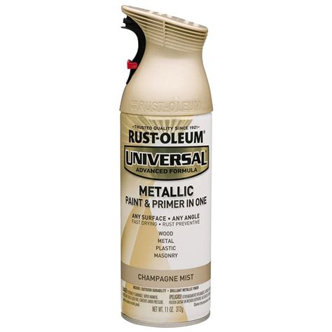 Rust Oleum Universal Gloss Champagne Mist Metallic Spray Paint And