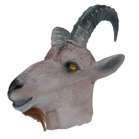 New Arrive Realistic Sheep Mask Full Head Halloween Ram Costume Party