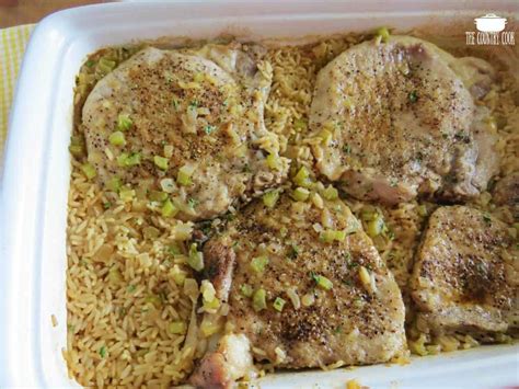 The oven has a number of advantages: Country Pork Chops and Rice - The Country Cook