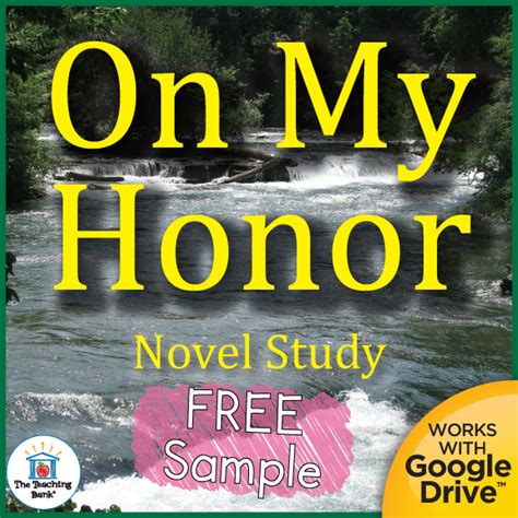 On My Honor Novel Study Free Sample The Teaching Bank