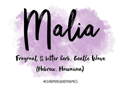 Malia 🌊 Charmingbabynames Kinder Namen Namen Vornamen