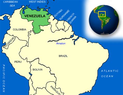 Map Of Venezuela And Surrounding Countries