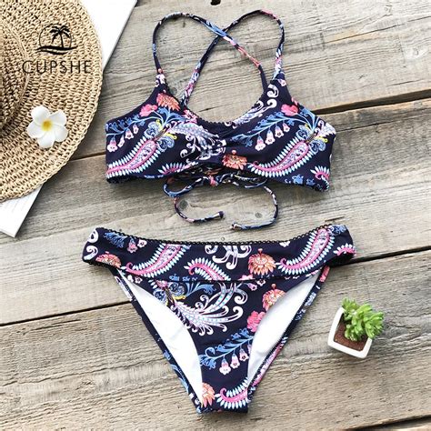 Buy Cupshe Lace Up Halter Bikini Sets Women Sexy Two Pieces Swimsuits 2019 Girl