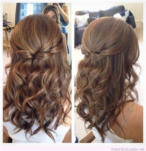 Half Up Half Down Hair With Curls Prom Hairstyles For