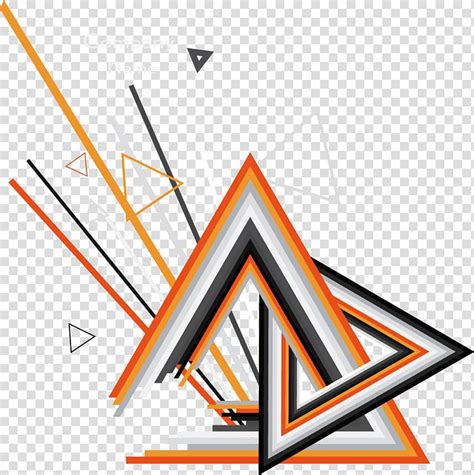 Orange And Black Triangles Illustration Triangle Geometry Abstract