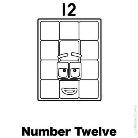 Number Blocks Coloring Pages 3 Pic Twang