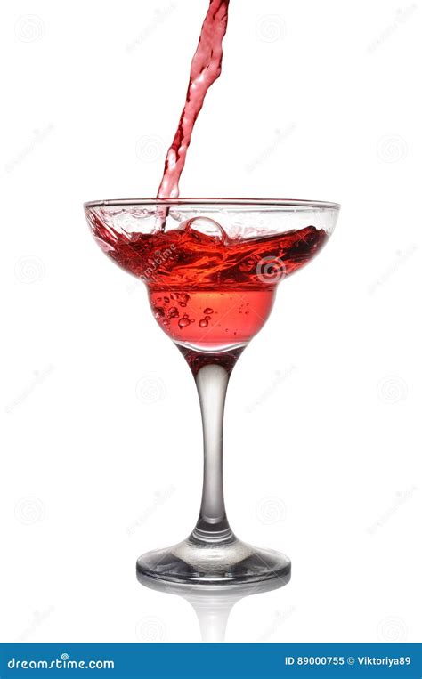 Splash In Glass Of A Pink Alcoholic Cocktail Drink Stock Image Image Of Classic Cold 89000755