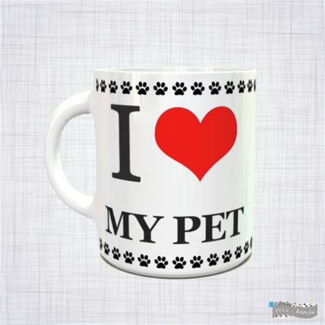 Caneca Porcelana Pet I Love My Pet Eu Amo Meu Pet Elo7