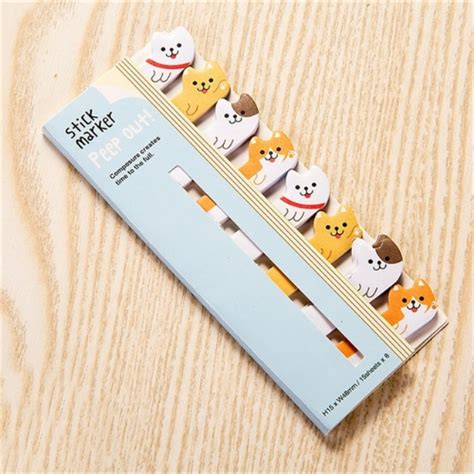 Cute Animals Mini Sticky Notes Bookmarks Kids Kawaii Stationery