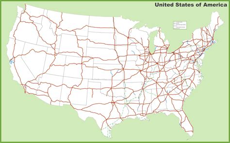 Usa Map With Interstates Draw A Topographic Map
