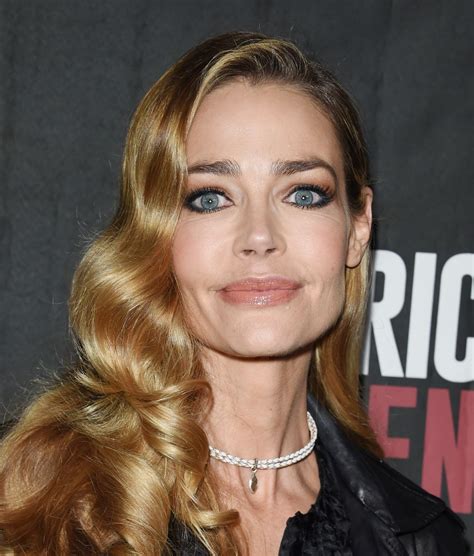 Denise Richards American Actress Blue Velvet Dress