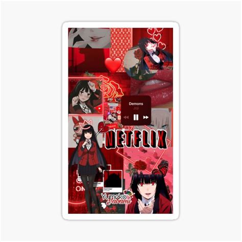 Yumeko Jabami Sticker For Sale By Animewaffles Redbubble