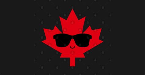 Cool Canada Day Maple Leaf With Sunglasses Red Canada Day T Shirt