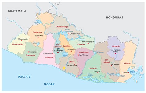 El Salvador State Map