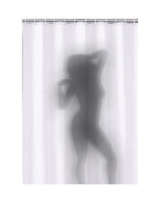 Sexy Naked Girl Women Shadow Silhouette Bath Shower Curtain Bathroom