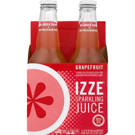 Izze Sparkling Juice Grapefruit 12 Fl Oz From Safeway Instacart