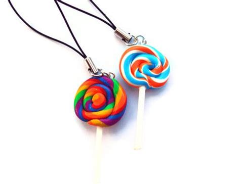 Lollipop Polymer Clay Charms Clay Charms Food Jewelry