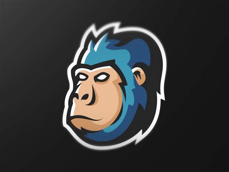Mascot Logo Blue Gorilla By Michał Komsa On Dribbble