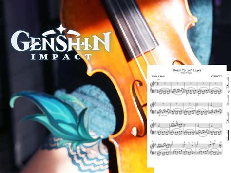Genshin Impact Violin And Viola Cover Sheet Music By Marshcat Etsy