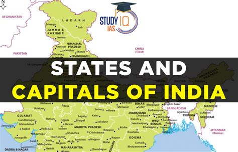 States And Capitals Of India List And Map Of 28 States