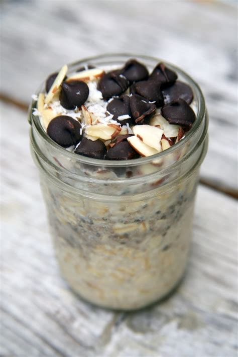 Unlike an actual almond joy candy bar, these oats carry a reasonable amount of sugar and provide an impressive amount of fiber and protein—two nutrients everyone trying to lose weight should aim to consume at. Overnight Oats | Healthy Breakfast Ideas You Can Make the Night Before | POPSUGAR Fitness Photo 8