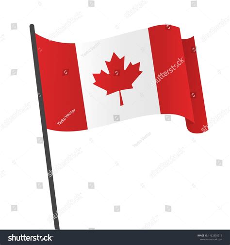 Waving Flag Of Canada Happy Canada Day 1st July Flag Of Canada
