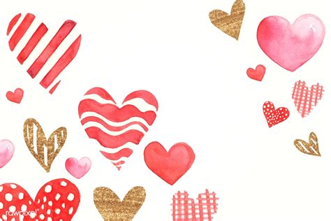 Download Premium Vector Of Valentines Day Background Watercolor Style