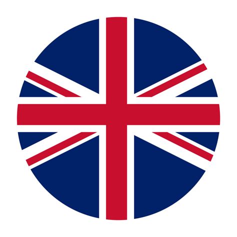 United Kingdom Flat Rounded Flag Icon With Transparent Background