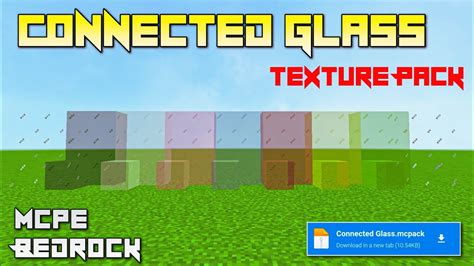 Connected Glass Texture Pack Mcpe 120 Connected Glass Minecraft Pebedrock Youtube